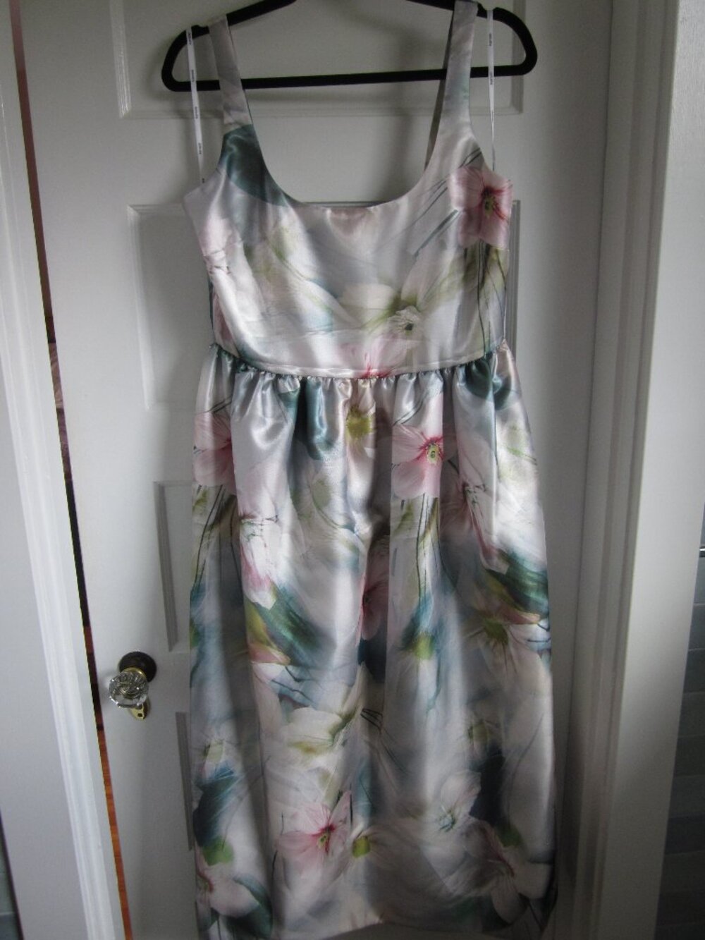 Ted Baker Style! Kensie Shimmer Twill Abstract Floral Midi Cocktail Party Dress